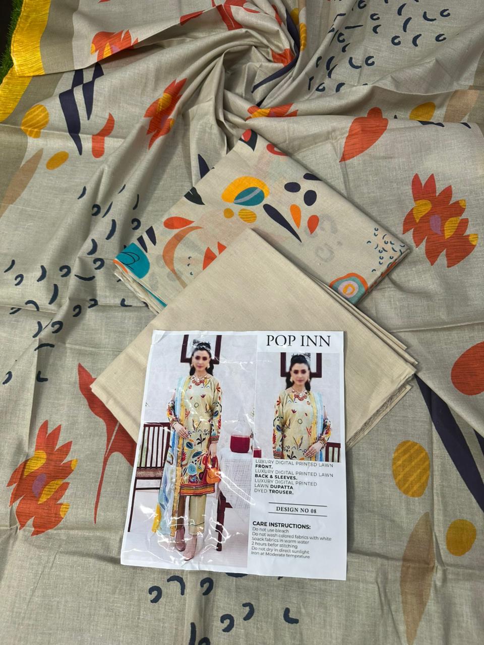 🌸 POPINN GULJEE 🌸 Lawn Unstitched 3 Pieces in Wholesale Price 🔥🧡