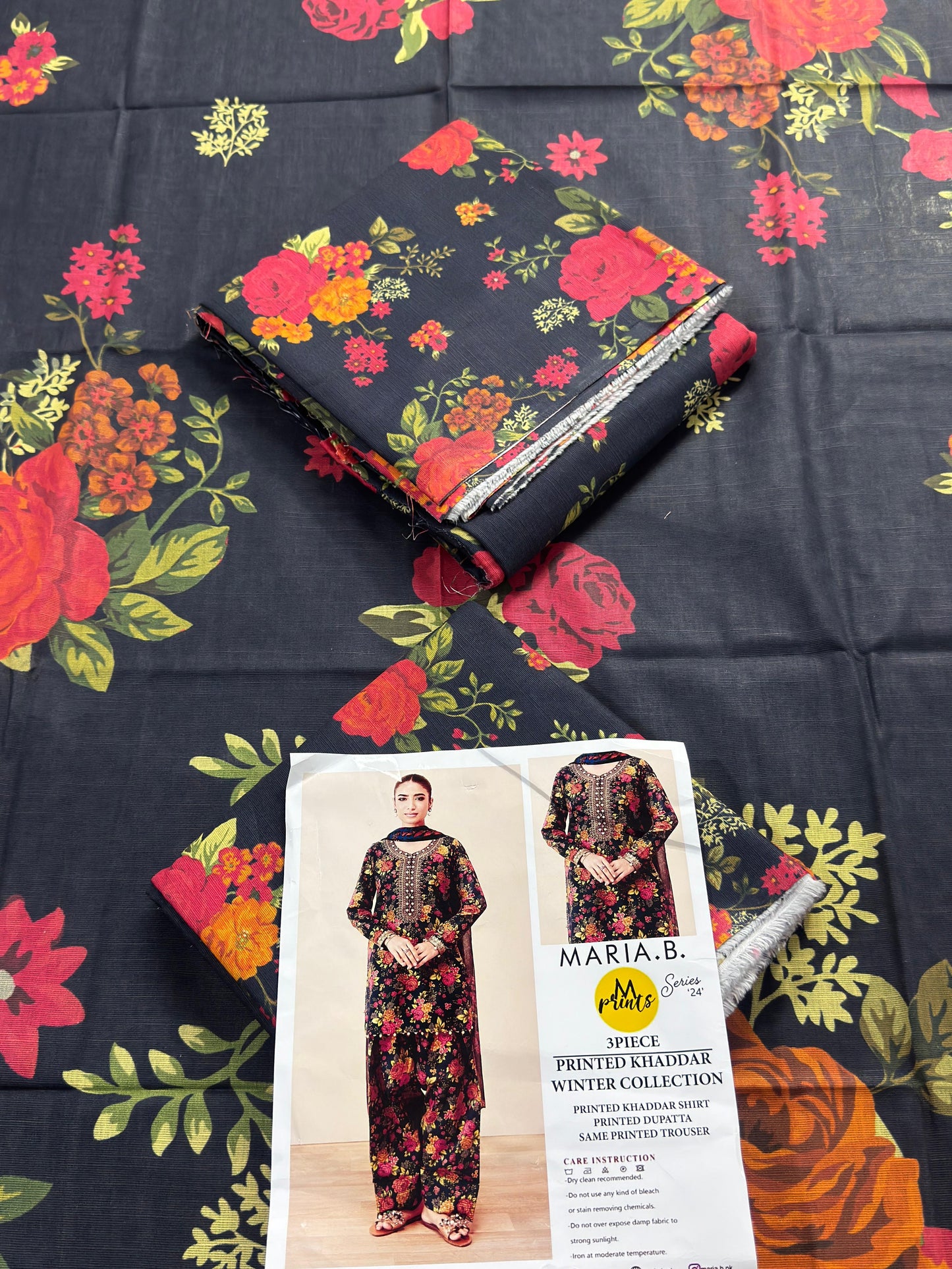 Maria.B 3-Piece Unstitched  Khaddar Collection 2026 🔥🧡