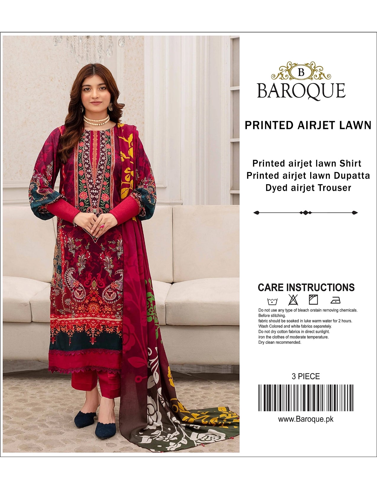 BAROQUE Lawn Printed 3PC In Wholesale Price 🥺🔥