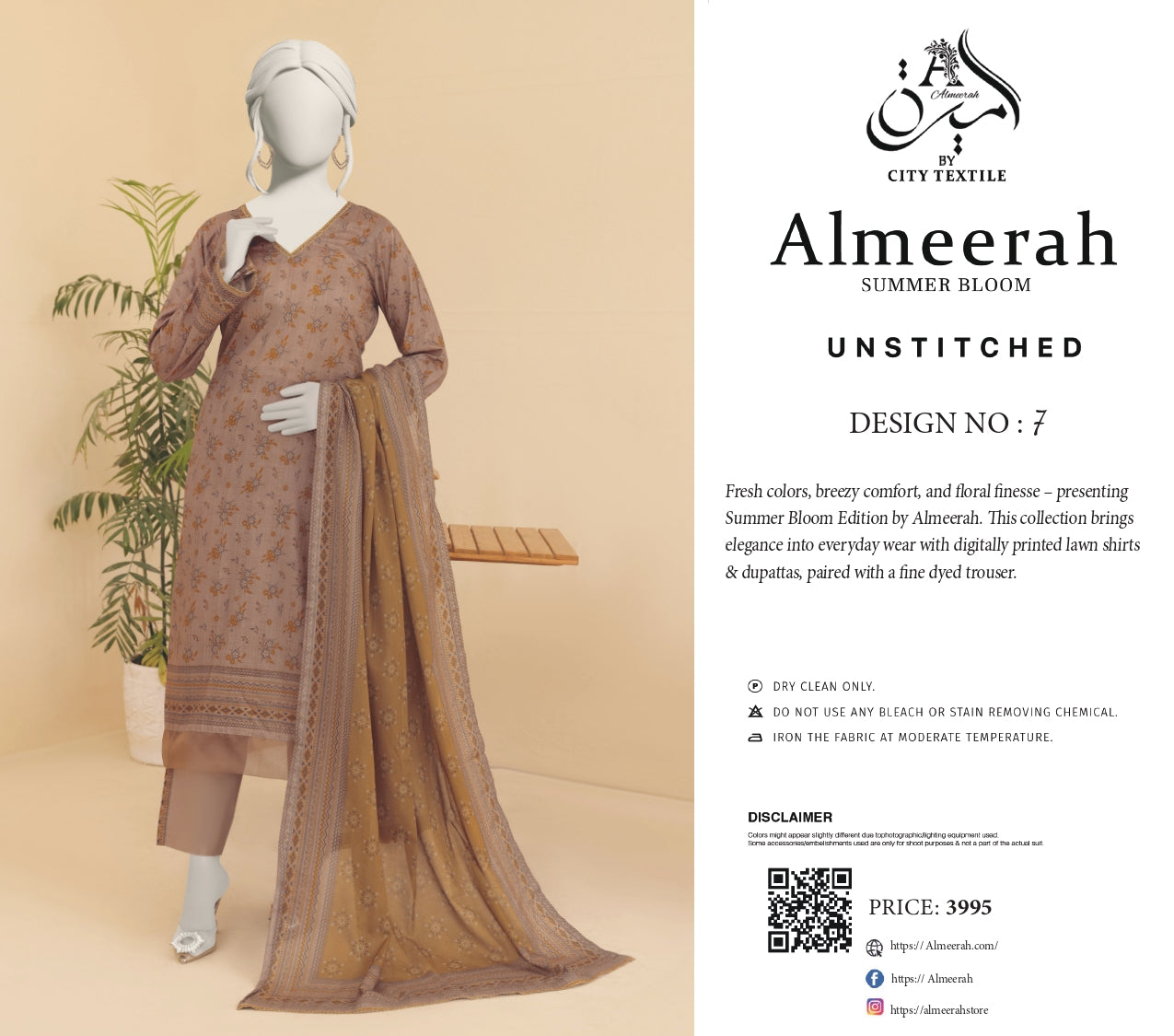 Almeerah 100% Original 🌷 3PC Unstitched In Wholesale Price 😱❤️