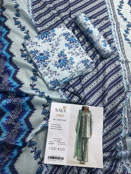🌸 SAYA 🌸 Lawn Unstitched 3 Pieces in Wholesale Price 🔥🧡