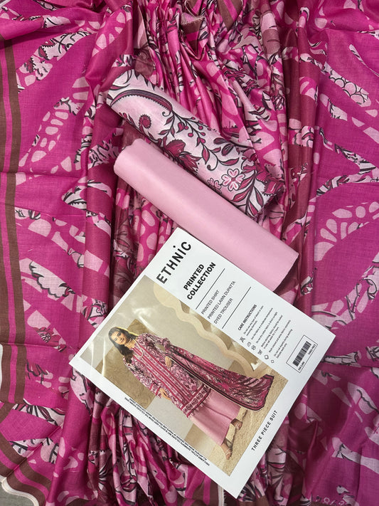 Ethnic Light Pink Printed 3Pcs