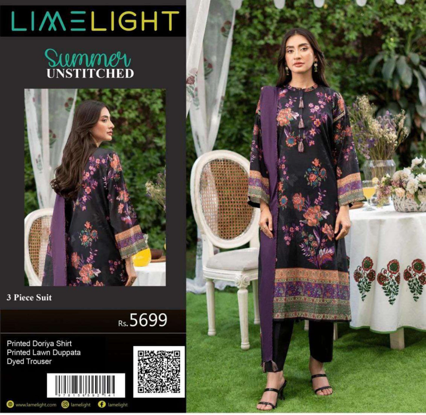 🌼 LIMELIGHT BANADORA 3PCS 🌼  2026 ☀️💎 3 Piece Unstitched Lawn 💎