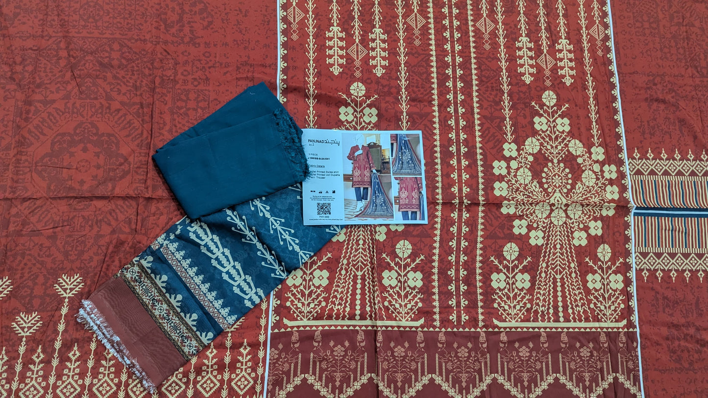 🌟 Panjnad by J. – Swiss 3PCS 🌟