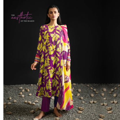Binsaeed Lawn 2024 3P | A02