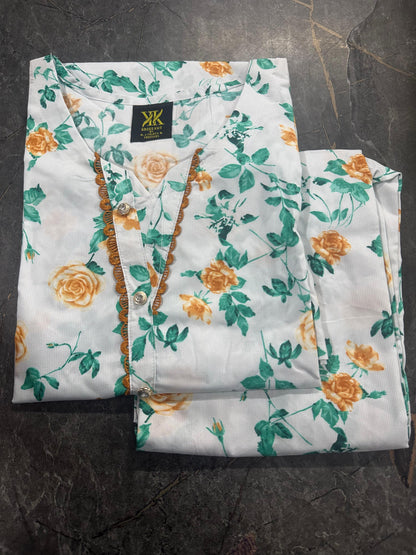 Stitched 2 Pieces Polo Allover Cords Set