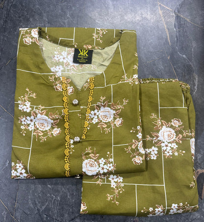 Stitched 2 Pieces Polo Allover Cords Set