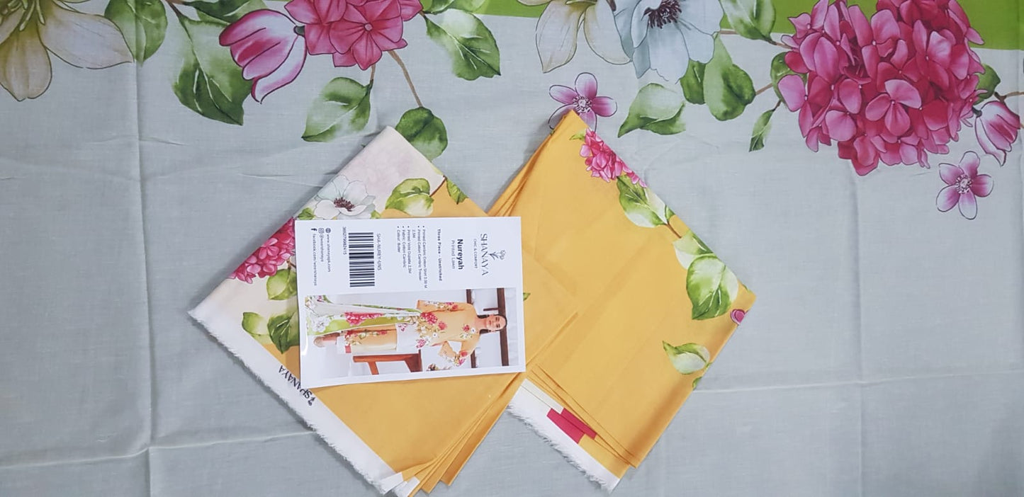 Shanaya 3 PC Unstitched Printed Lawn