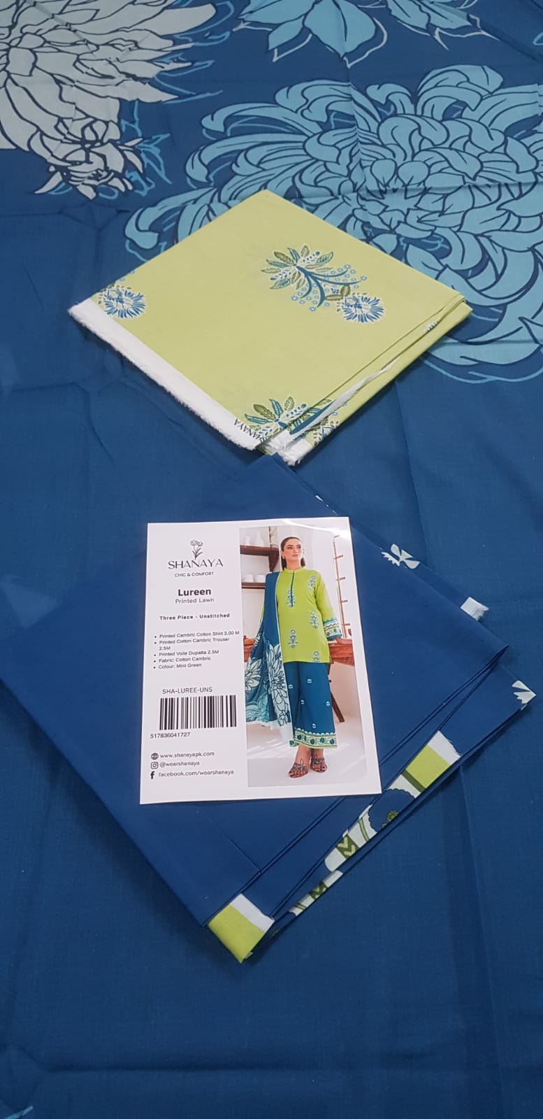 Shanaya 3 PC Unstitched Printed Lawn