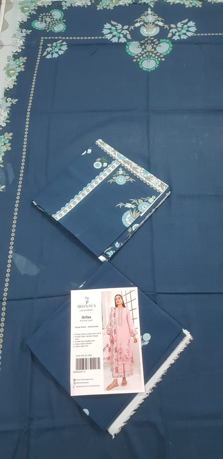 Shanaya 3 PC Unstitched Printed Lawn