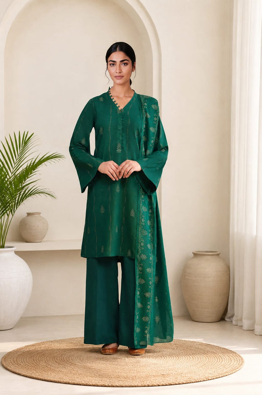 kayseria Summer 3PC's - DARK GREEN