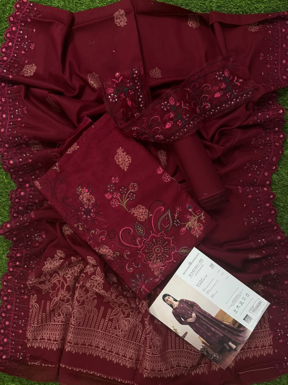Bonanza Satrangi Ruby Rush Jacquard 3Pcs