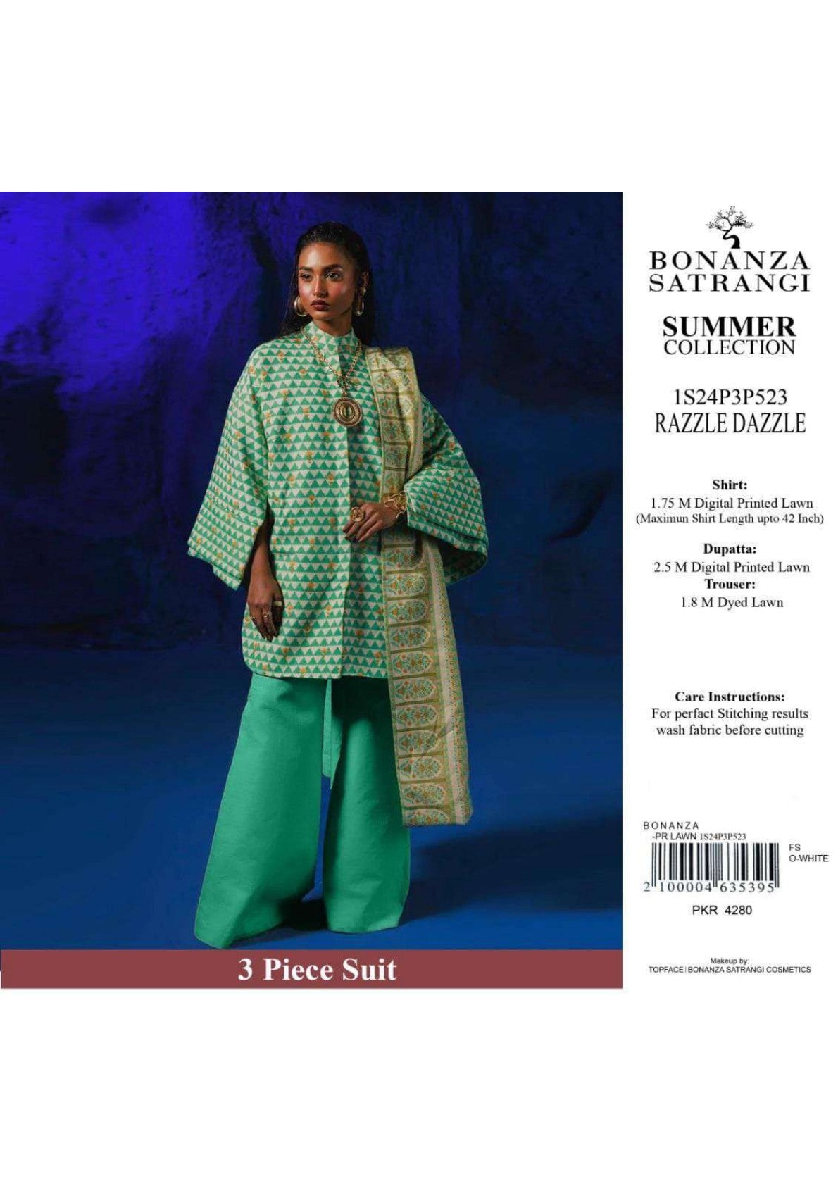 Bonanza Satrangi Printed Lawn 3P