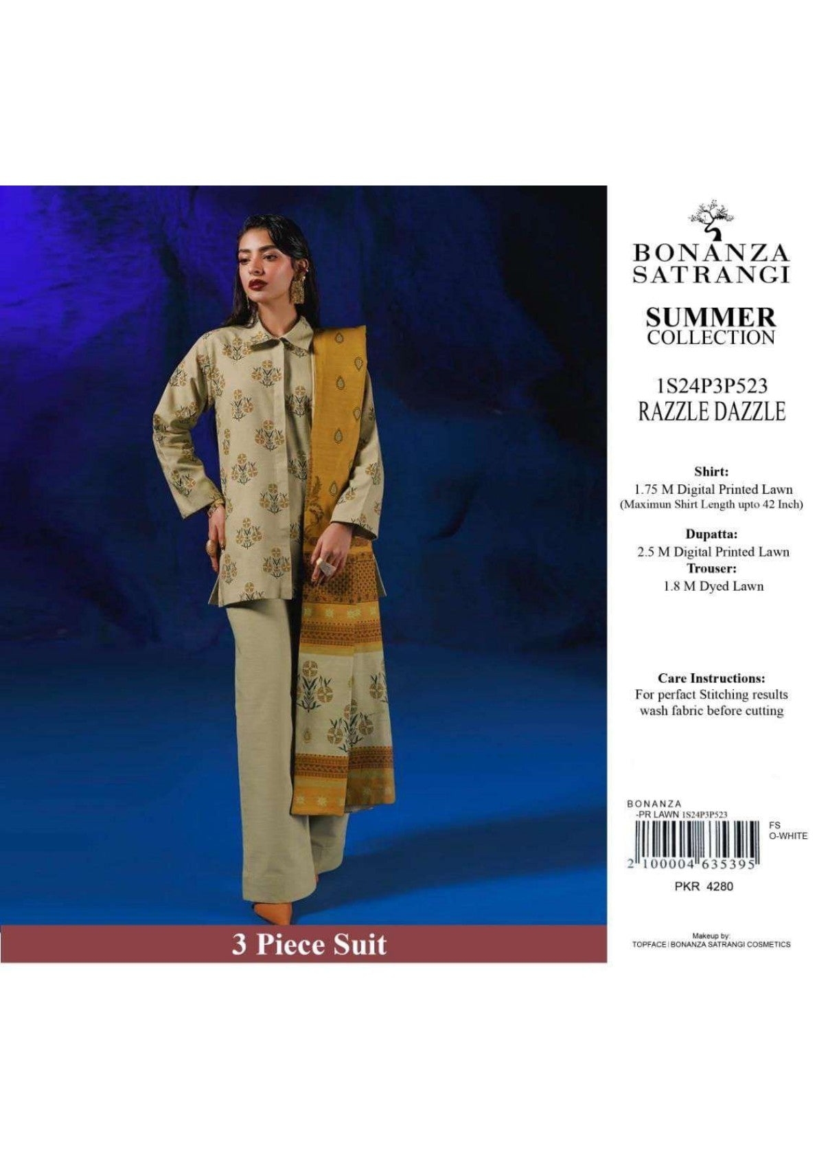 Bonanza Satrangi Printed Lawn 3P