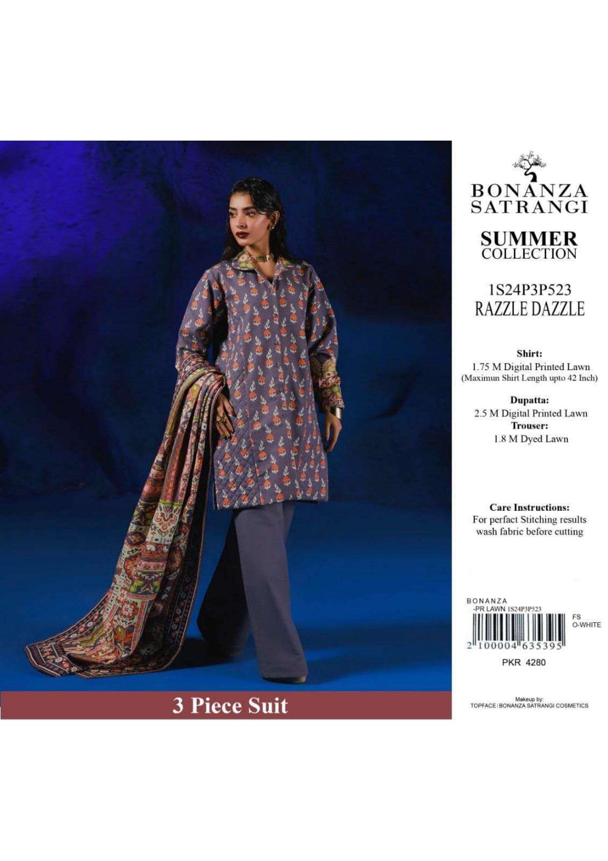 Bonanza Satrangi Printed Lawn 3P