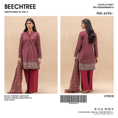 Beechtree Unstitched Lawn 3P ✨💜