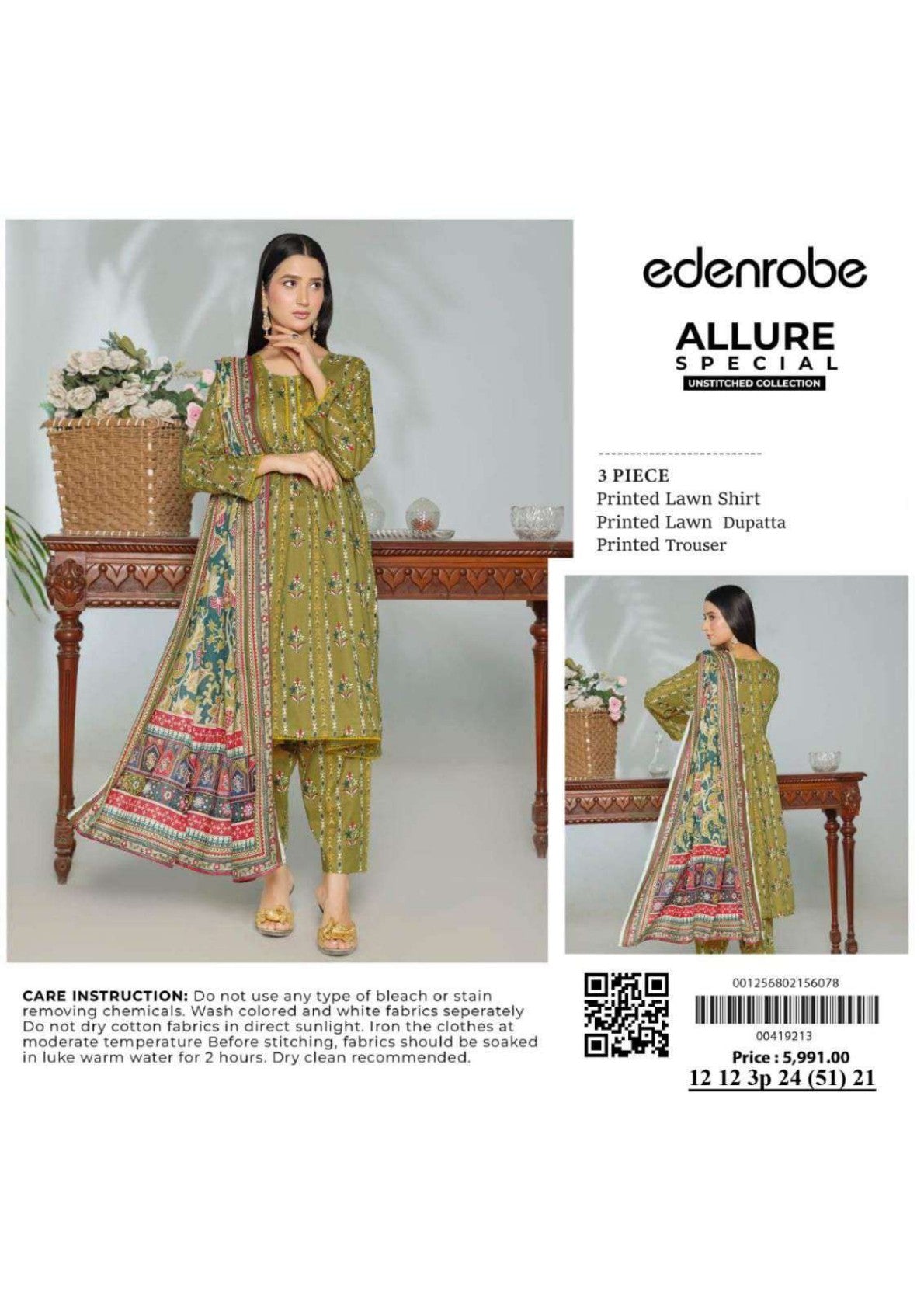 Edenrobe Allure Lawn 3P