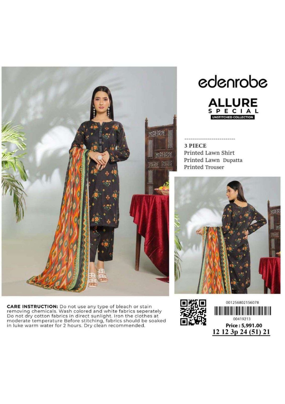 Edenrobe Allure Lawn 3P