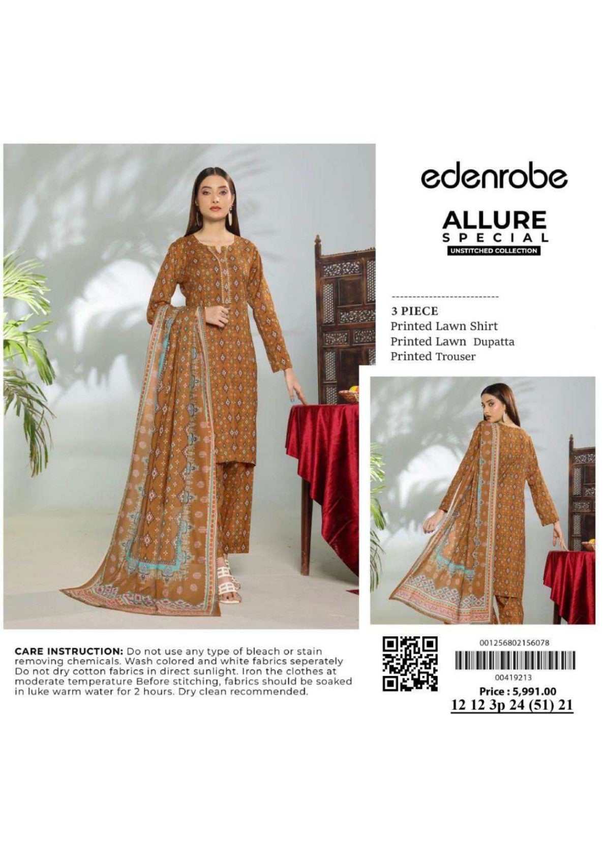 Edenrobe Allure Lawn 3P