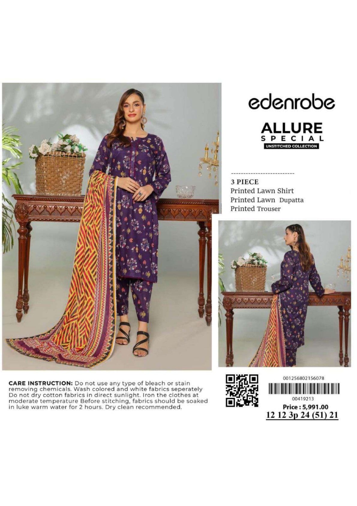 Edenrobe Allure Lawn 3P