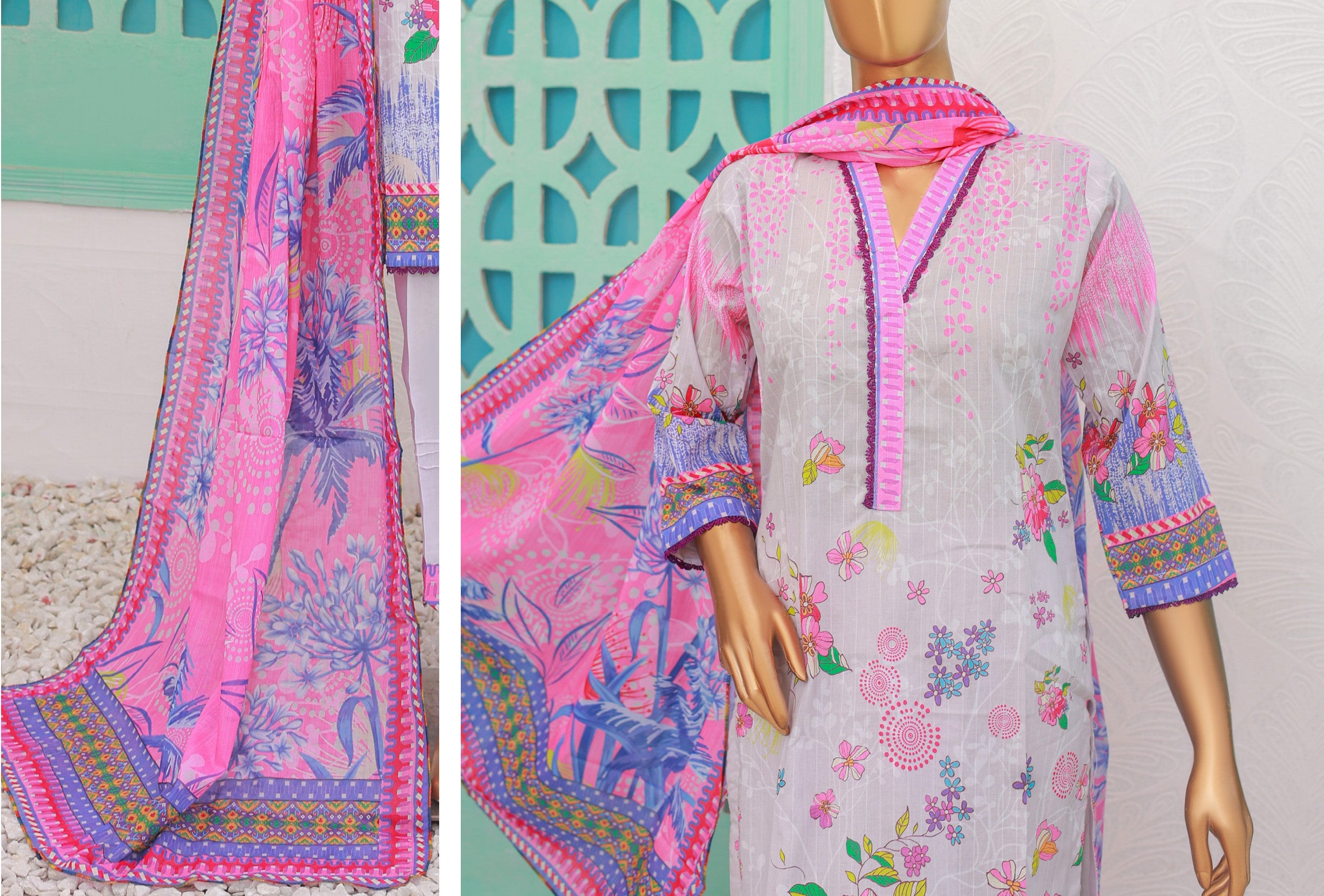 RANI DORIA PRINTED LAWN 3P by MTF