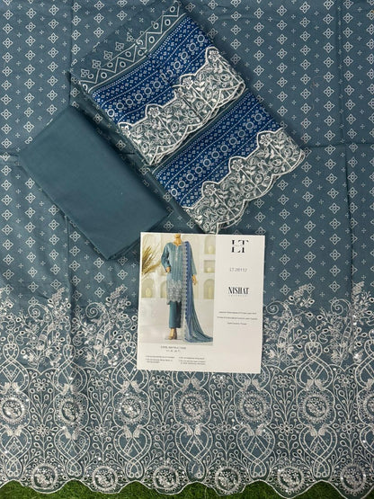 🌟🌿NISHAT LASERKARI – Embroidered Luxury Collection 2026🌿🌟
✨ Buy Lucky Textile Alert ✨ Design# LT_26112