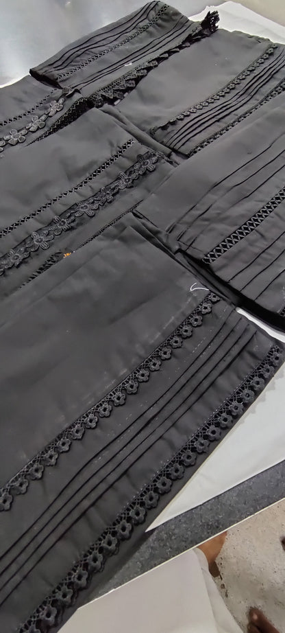 Cotton Stitched Plazo In Black 🖤 & White 🤍