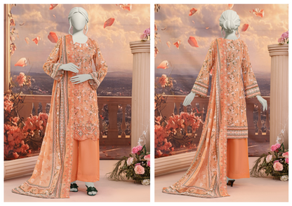 Almeerah Orange D -03 Luxchicn Collection