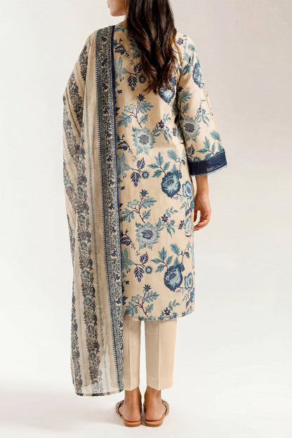 Saya Beige 3PCs Printed Lawn Unstitched Collection