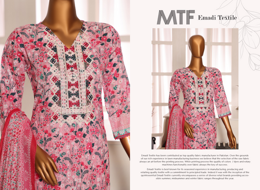 β¨ MTF Presents β¨ FEEHA β¨
πΈ Digital Printed Doria Embroidered Lawn Collection 2025 πΈπ
