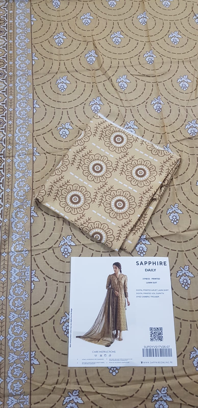 Sapphire Shirt Dupatta Lawn 2Pcs 🔥