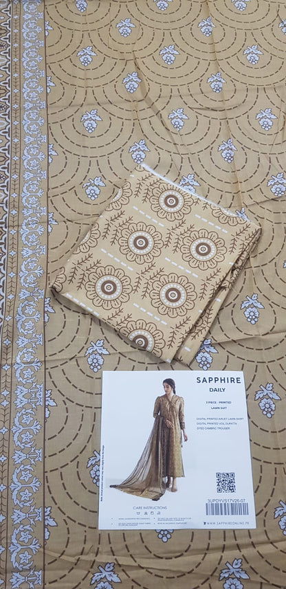 Sapphire Shirt Dupatta Lawn 2Pcs 🔥