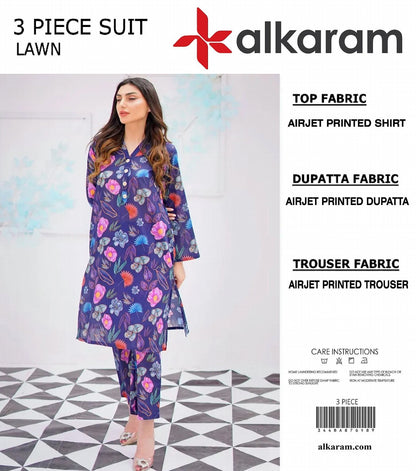 Alkaram Unstitched Lawn 3 Pieces in Wholesale Price 🔥❤️