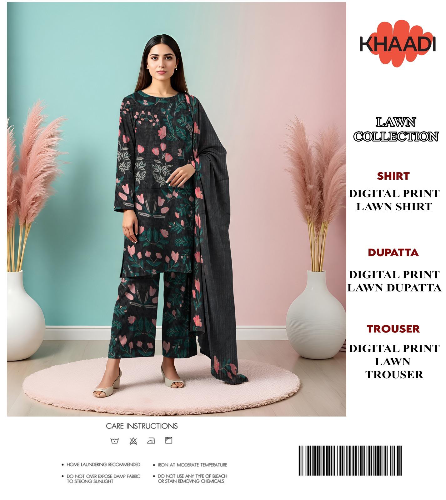 🔥 Khaadi Tanadora – Premium Luxury Collection 3PC🔥