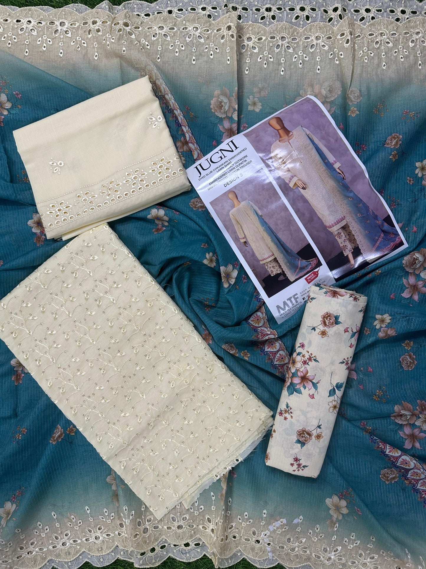 JUGNI – Design 5 Elegant Summer Collection 2026 3Piece Lawn Suit