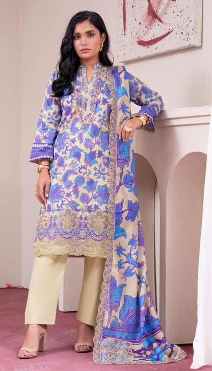 Amaira Pinky Luxury Embroidered Lawn 3 Piece Unstitched Collection