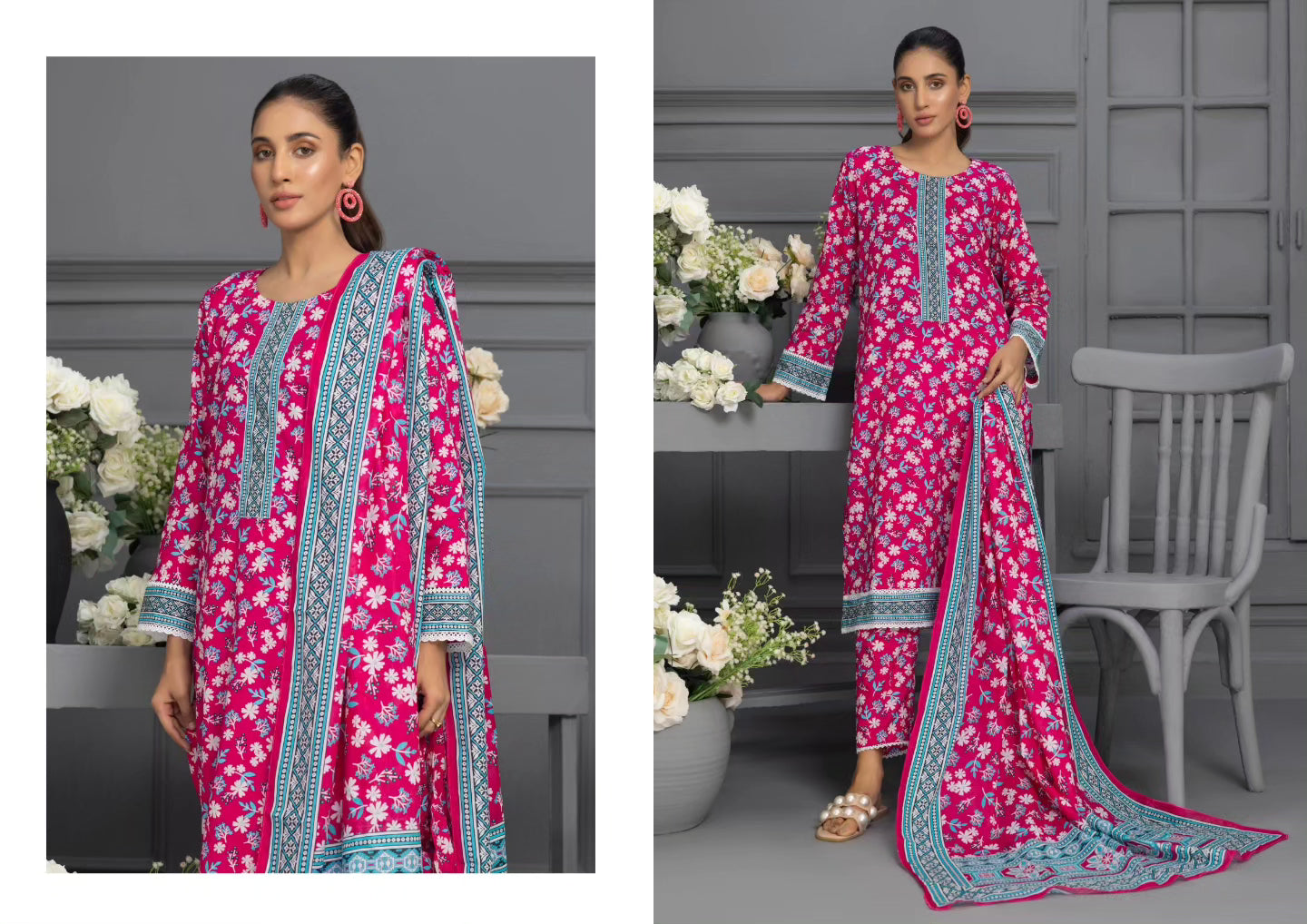 RABEA IDENTIC  Digital Premium Printed 3 Piece 
By SHARIQ TEXTILE