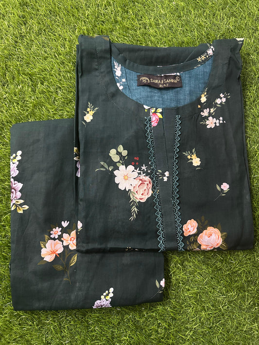 Saira & Samina Stitched 2PCs (S+T) Collection