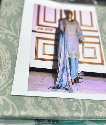 SAQAFAT EMBROIDERY PATCH LAWN 3 PIECE ✨🎉💖