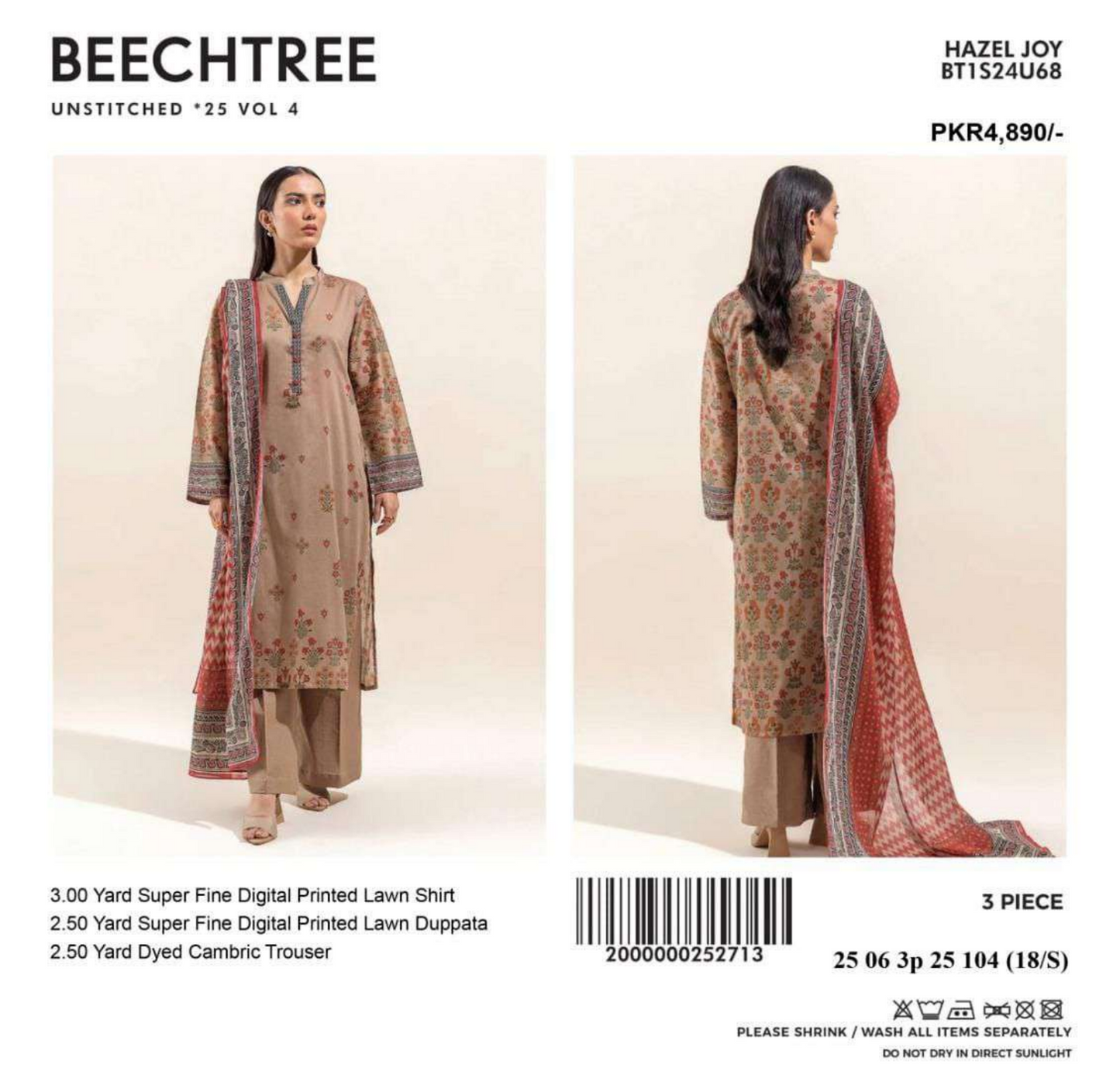 BEECHTREE Lawn Unstitched 3 Pieces 👌🔥✨