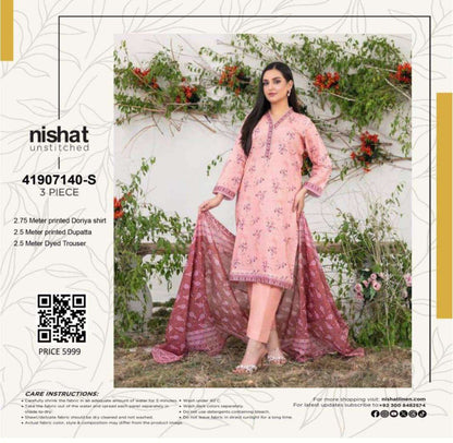 Nishat Doriya Printed Lawn 3P In Wholesale Price