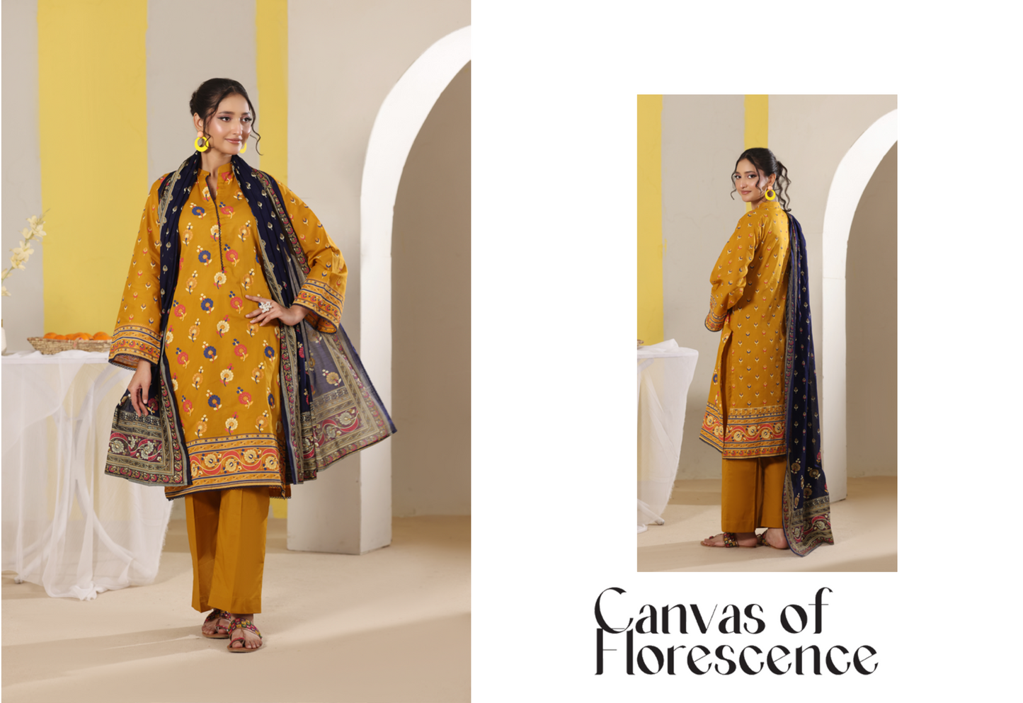 BANARSI BY MJ SIGNATURE DIGITAL PRINTED 3PC LAWN COLLECTION Design #D-A0301-07