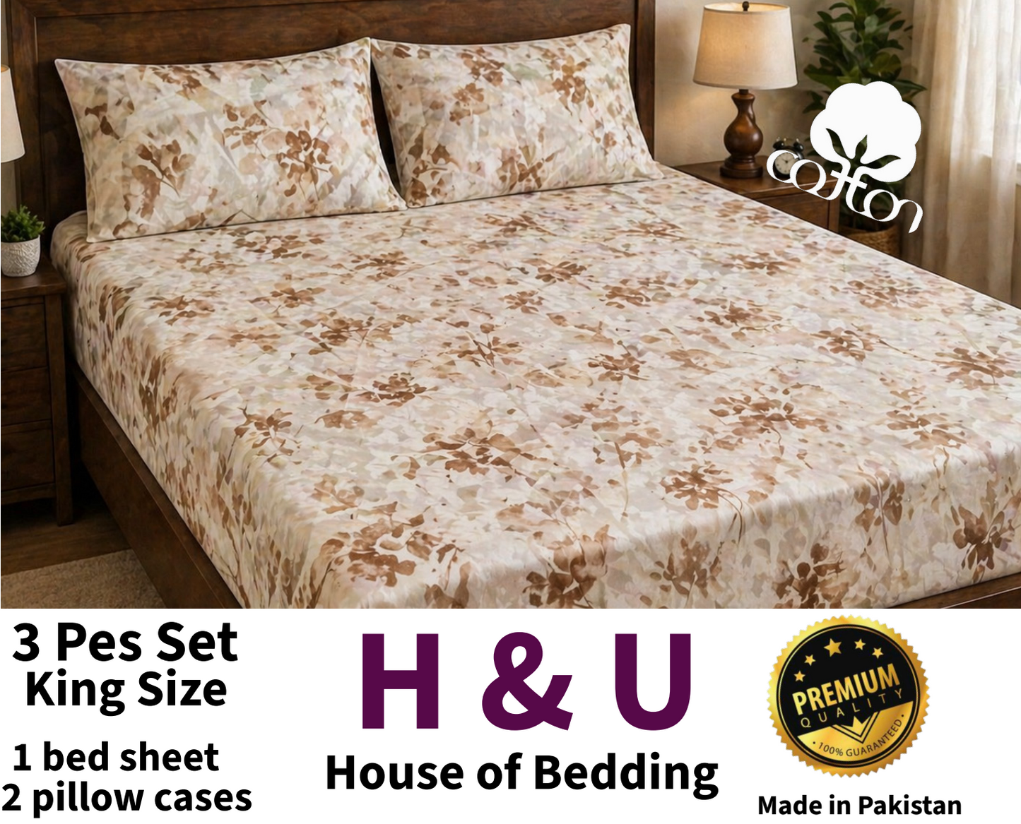 H&U Double Bed Bedsheet