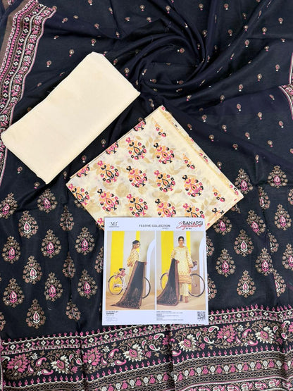 BANARSI BY MJ SIGNATURE DIGITAL PRINTED 3PC LAWN COLLECTION Design #D-A0301-01