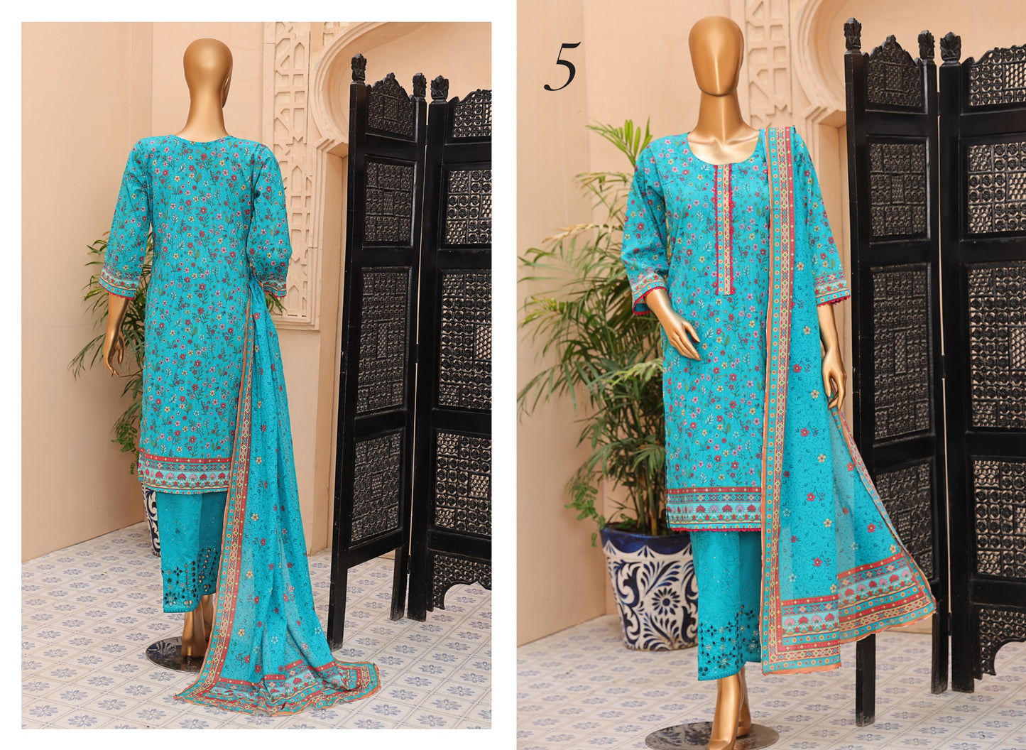 ZEENAT By MTF 100% ORIGINAL CHIKENKARI TROUSER 3PCS 👌🌼❤️