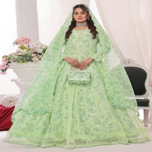 Zarlish Light Green Luxury Embroidered Collection