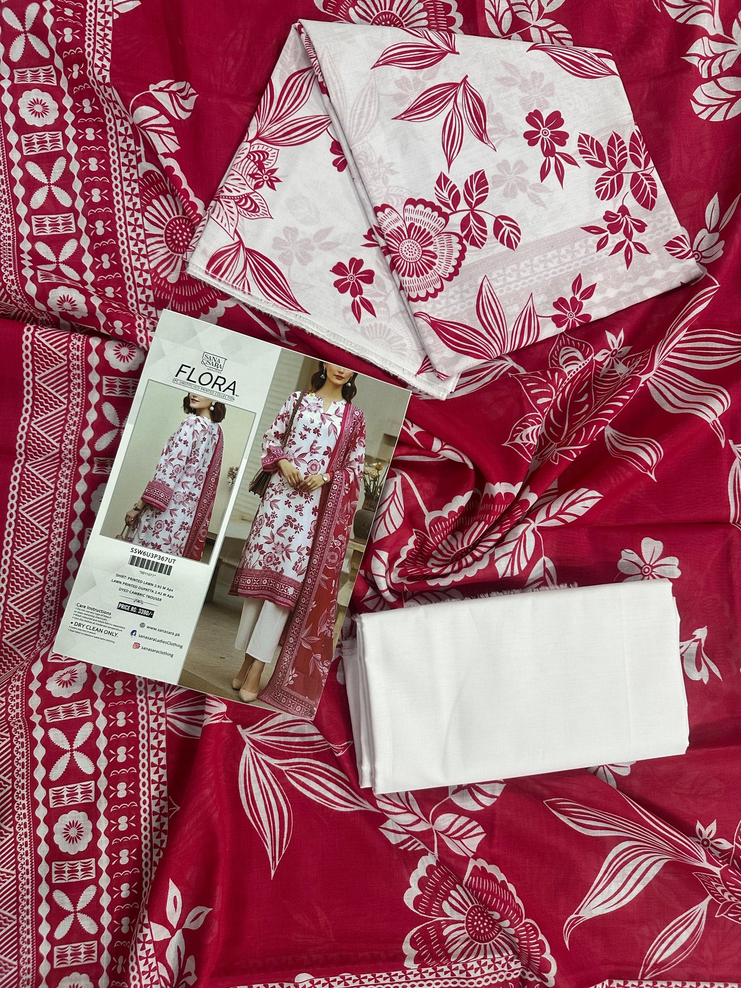 Salitex FLora Airjet Lawn 3PC Collection 2026 
by Sana & Sara Design #SSW6U3P367UT