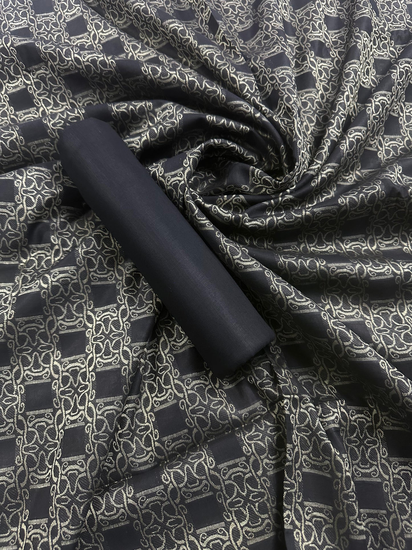 Sana Safinaz Black Jacquard 2 Pcs