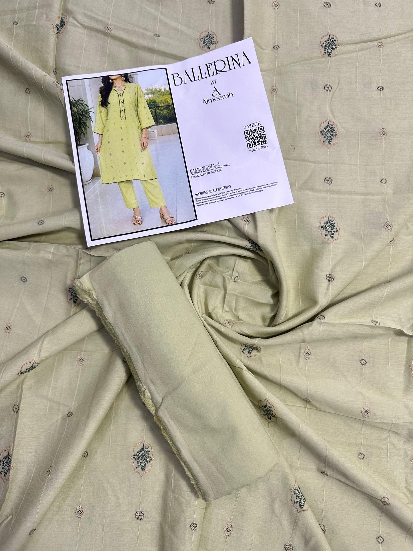 BALLERINA BY ALMEERAH D-12-  2PCS JACQUARD COLLECTION
