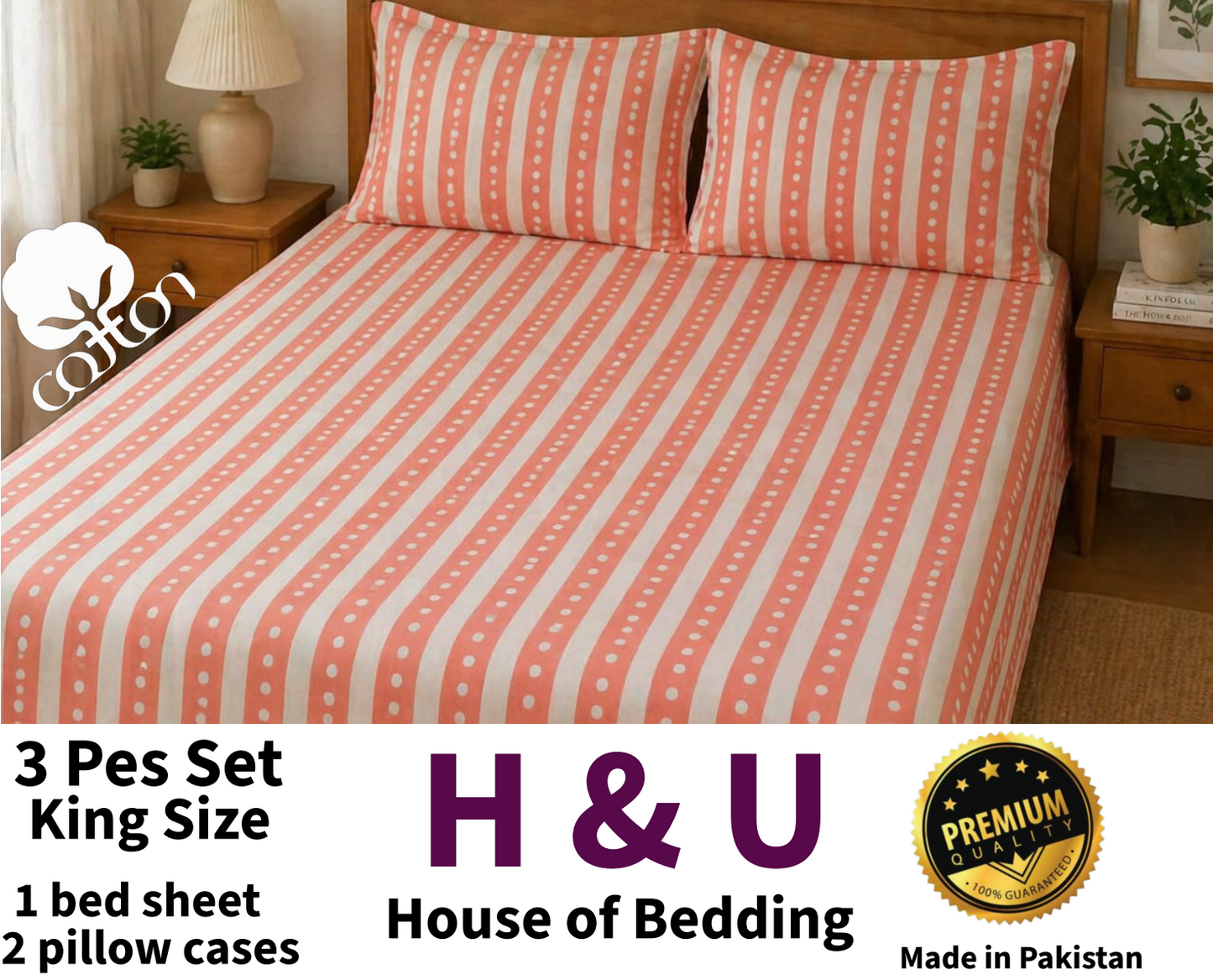 H&U Double Bed Bedsheet